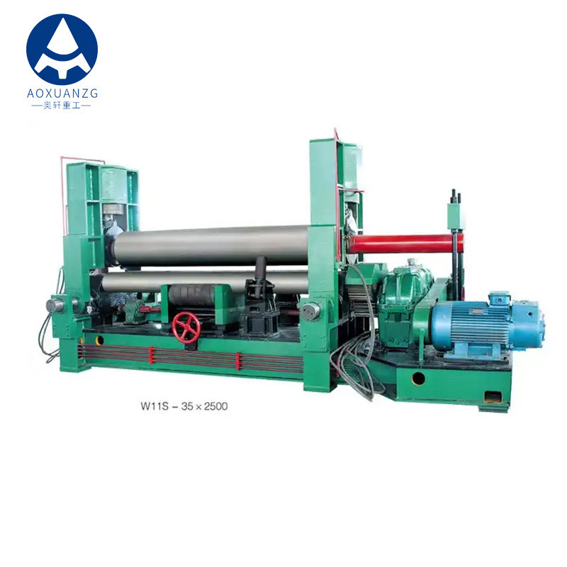 Universal Upper Three Roller Plate Rolling Machine With PLC Preheating